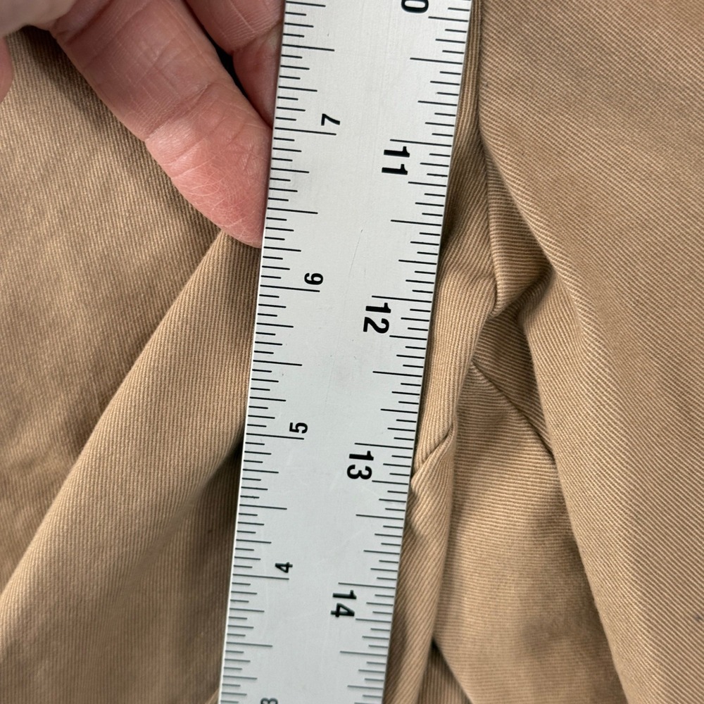 Banana Republic Emerson Short Mens 36 Khaki Tan Chino Cotton Twill Flat Front - Picture 5 of 7
